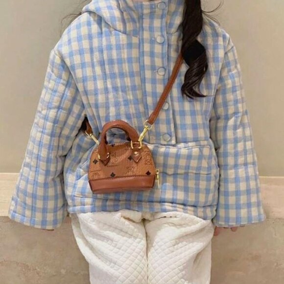 New HOUJIN Mini Satchel Bag Brown 👜 - Picture 3 of 7